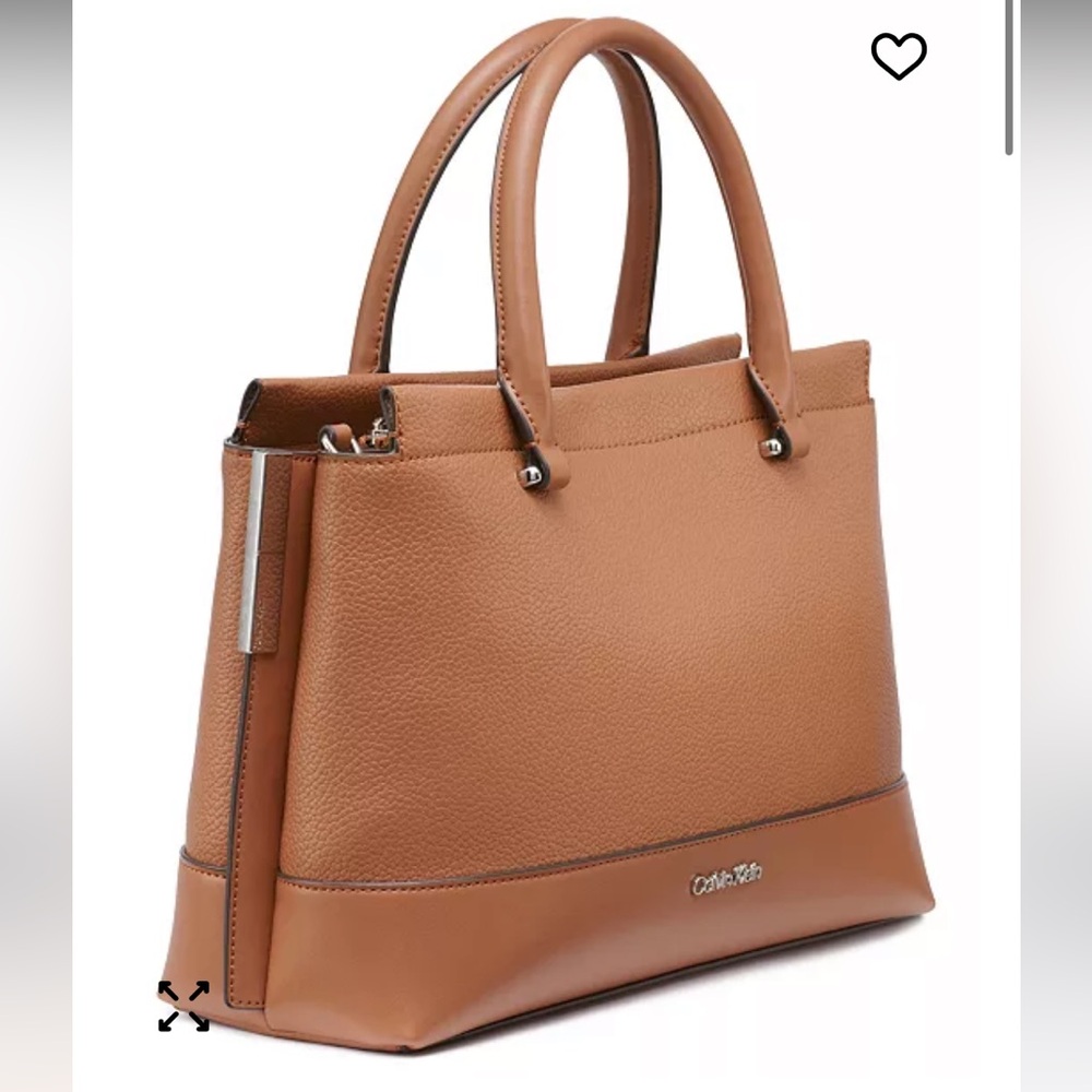 Calvin Klein Brown Women's Tote Bag Bianca Triple Compartment Convertible Satche - Picture 5 of 11